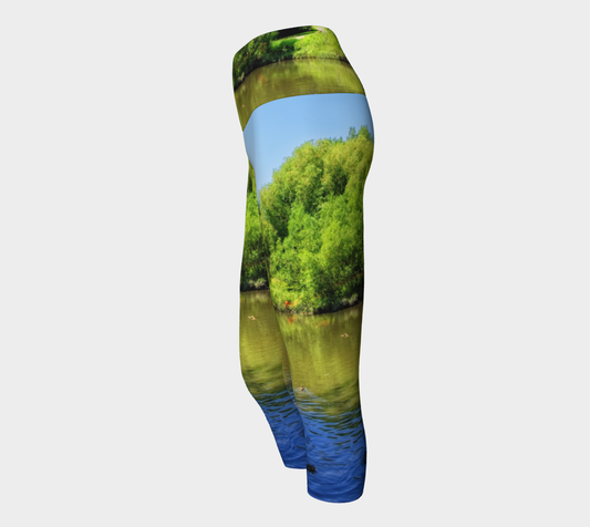 Women's Yoga Capris - Confederation Park Pond