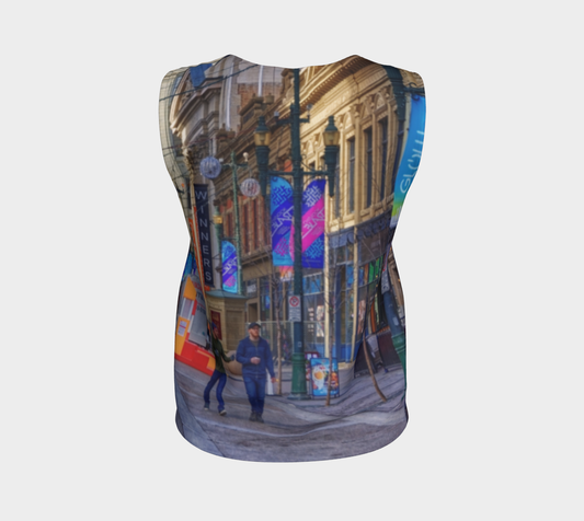 Women's All-Over Loose Long Tank Top - Downtown Calgary Stephen Avenue