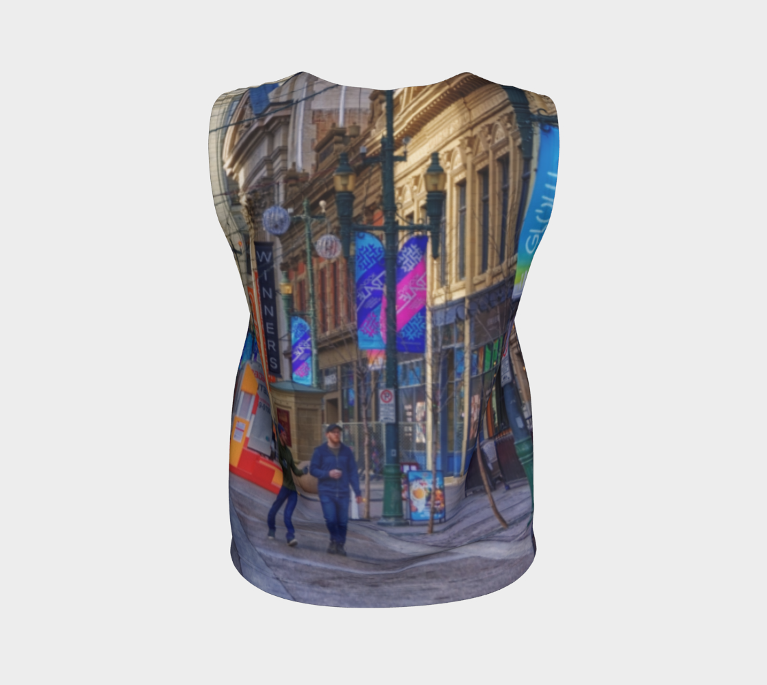 Women's All-Over Loose Regular Tank Top - Downtown Calgary Stephen Avenue