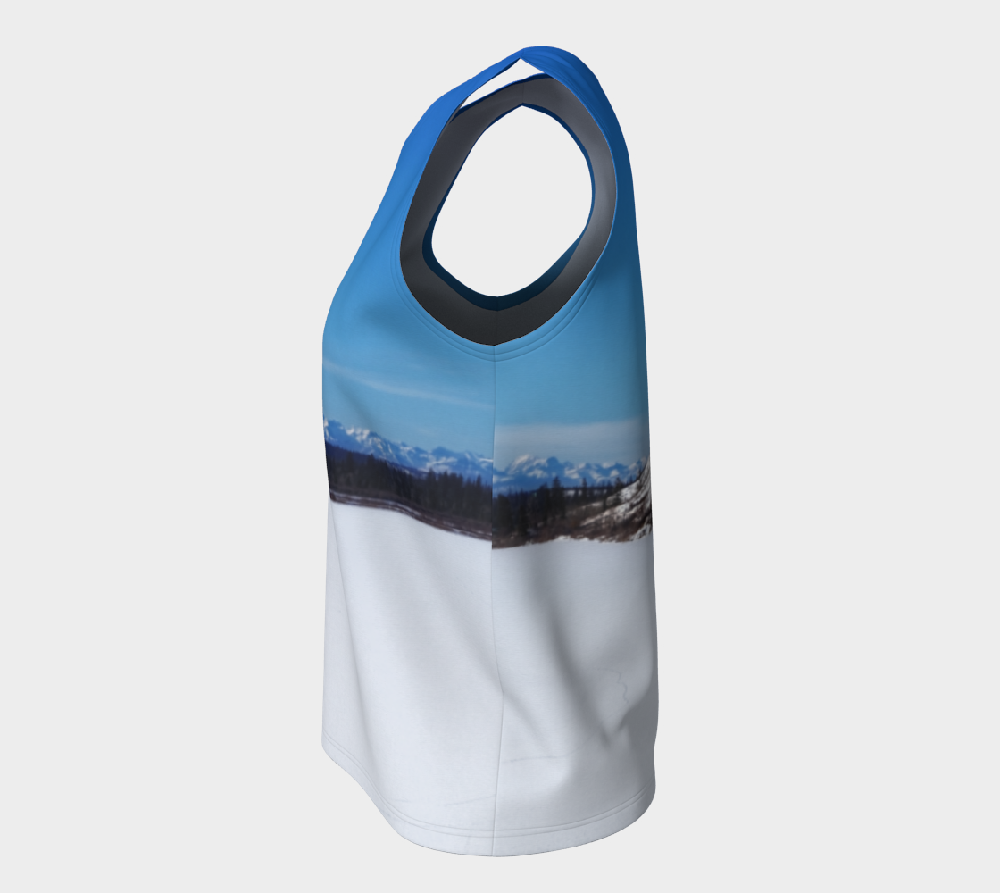 Women's All-Over Loose Regular Tank Top - Glenmore Reservoir Winter