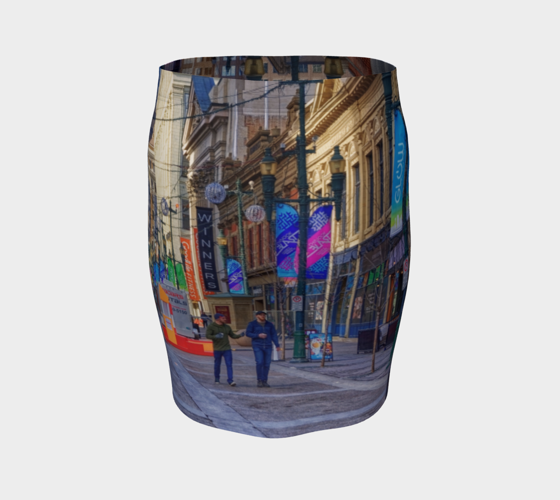 Women's Fitted Skirt - Downtown Calgary Stephen Avenue