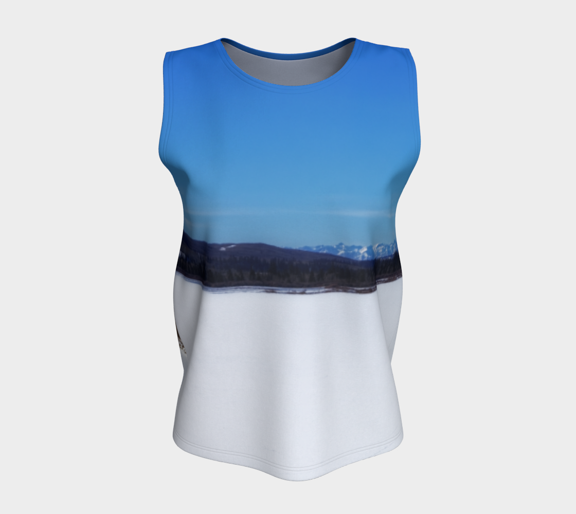 Women's All-Over Loose Regular Tank Top - Glenmore Reservoir Winter
