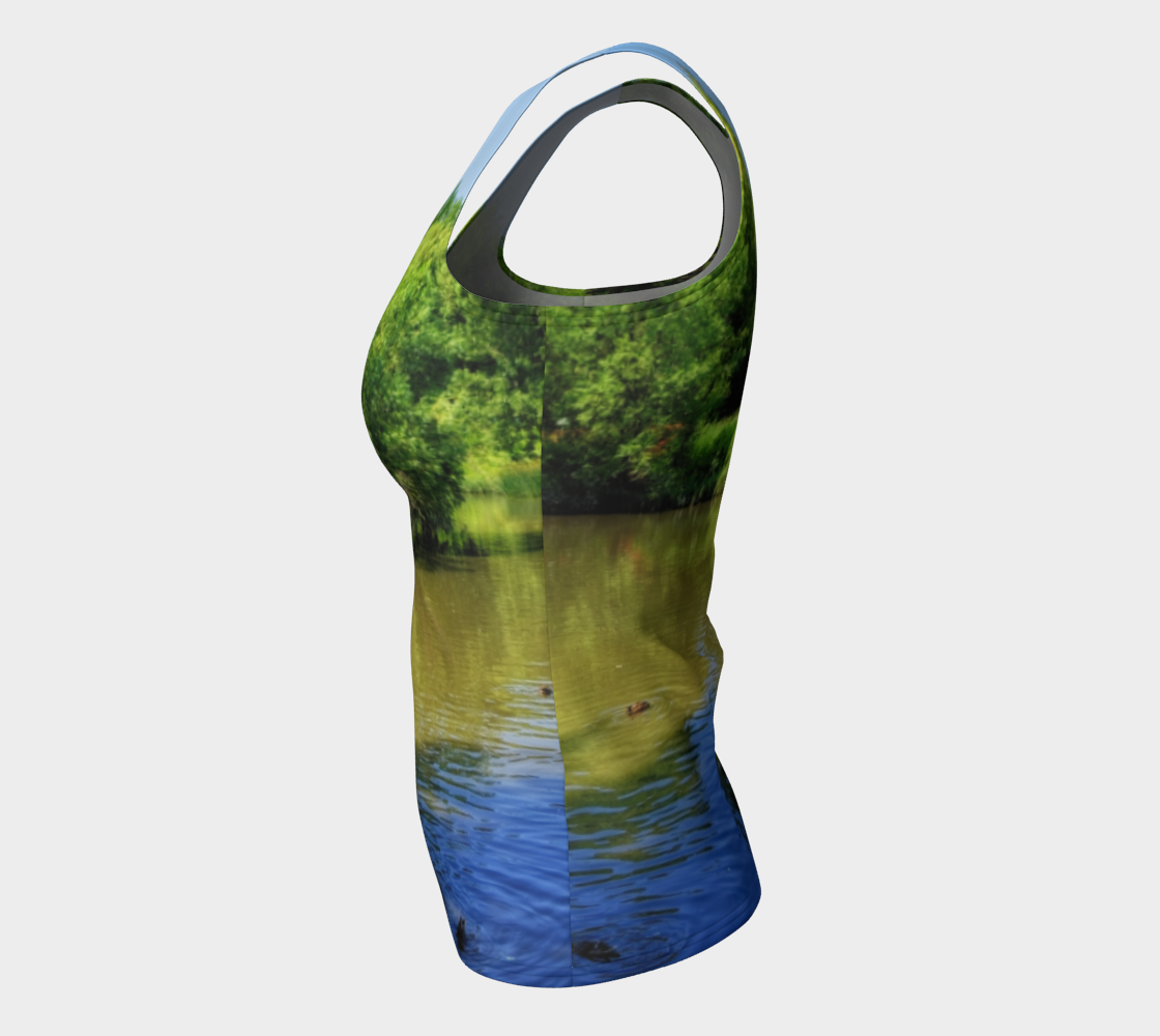 Women's All-Over Fitted Regular Tank Top - Confederation Park Pond