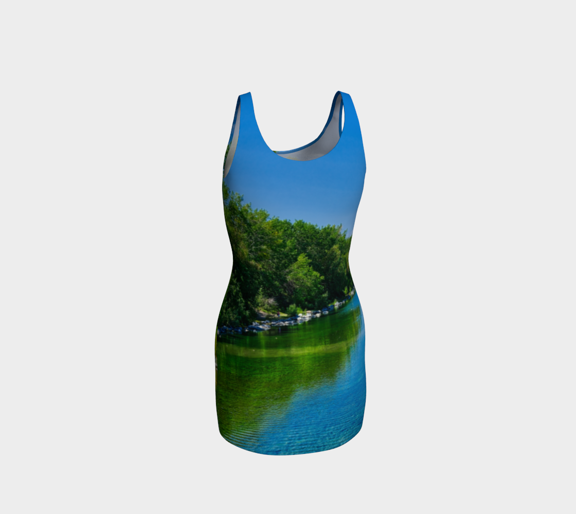 Women's Bodycon Dress - Bow River South Prince's Island Park HDR