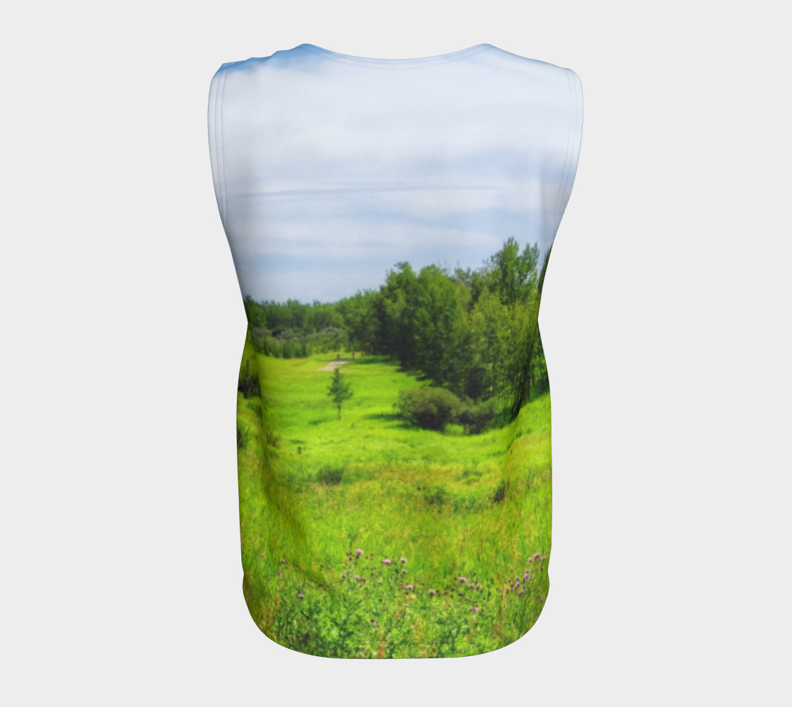 Women's All-Over Loose Regular Tank Top - Fish Creek Park Votier's Flats Meadow