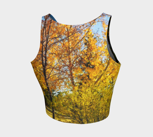 Women's Athletic Crop Top - Calgary in the Fall
