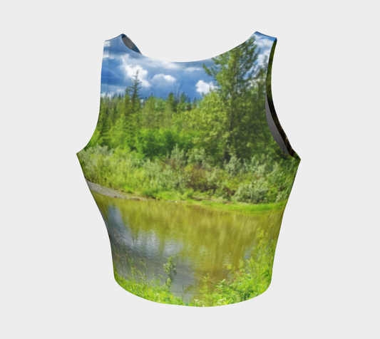 Women's Athletic Crop Top - Fish Creek Park Votier's Flats