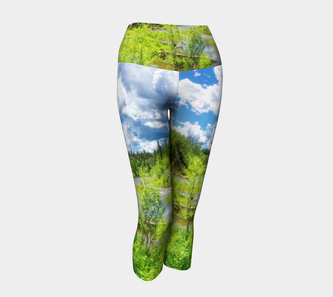 Women's Yoga Capris - Fish Creek Park Votier's Flats