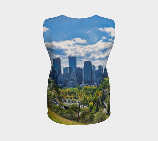 Women's Loose Regular Tank Top - Downtown Calgary McHugh Bluff Fall