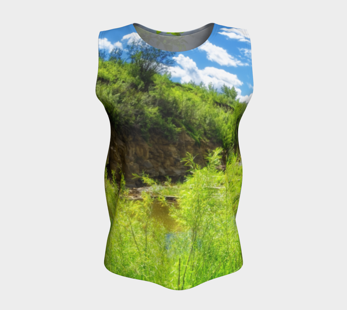 Women's All-Over Loose Regular Tank Top - Fish Creek Park Votier's Flats