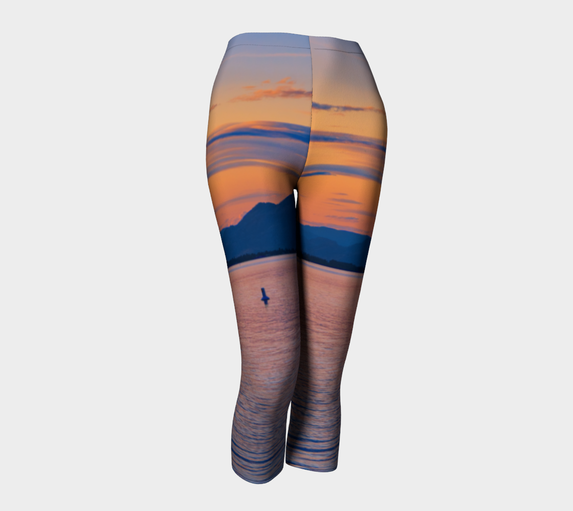 Women's Capris - Penticton Okanagan Lake Sunset