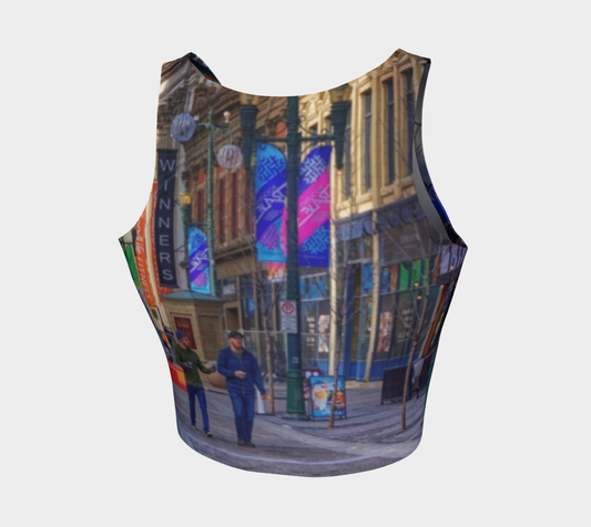 Women's Athletic Crop Top - Downtown Calgary Stephen Avenue