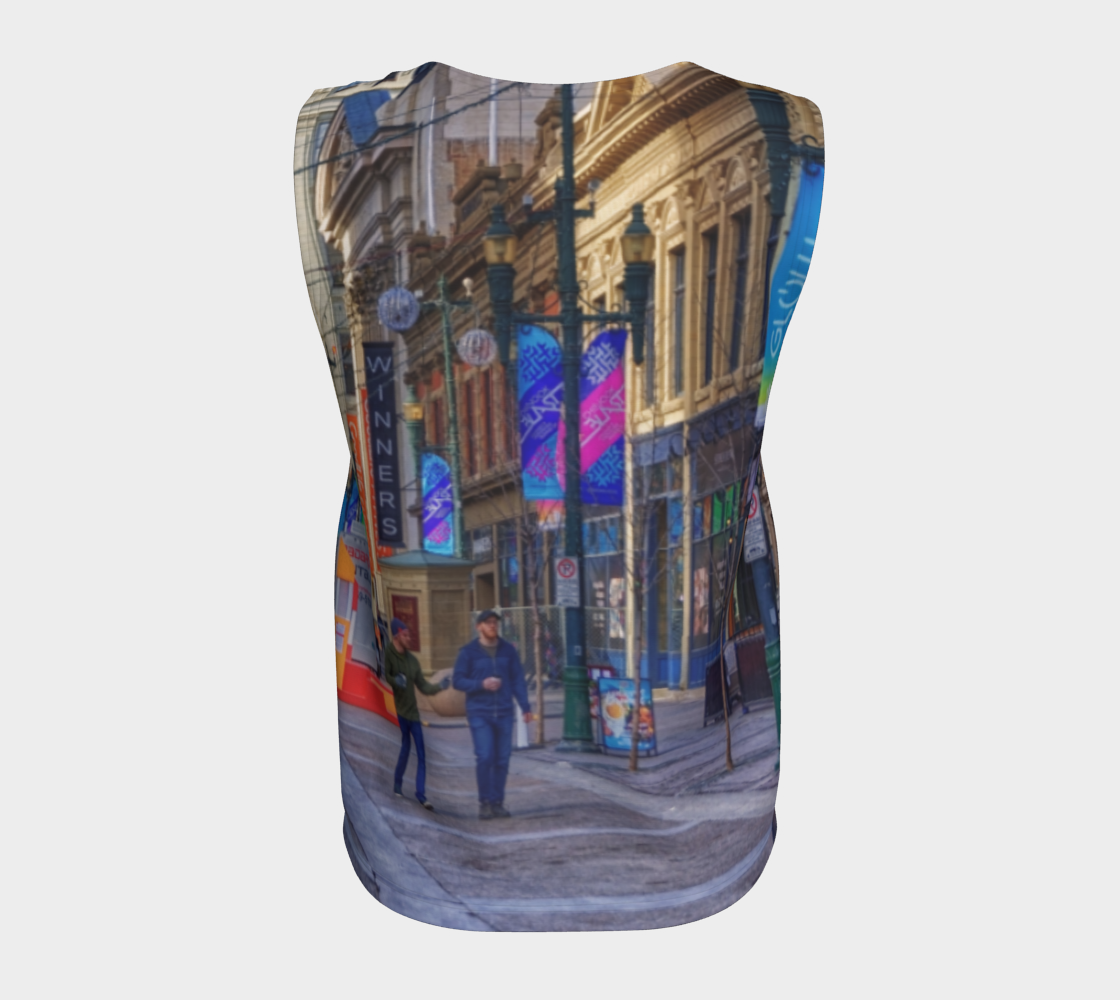 Women's All-Over Loose Long Tank Top - Downtown Calgary Stephen Avenue