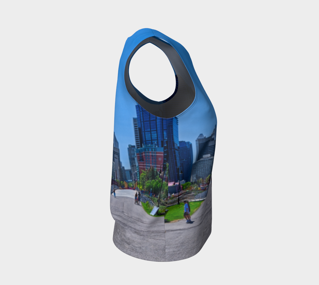 Women's All Over Loose Regular Tank Top - Downtown Calgary Prince's Island Park HDR