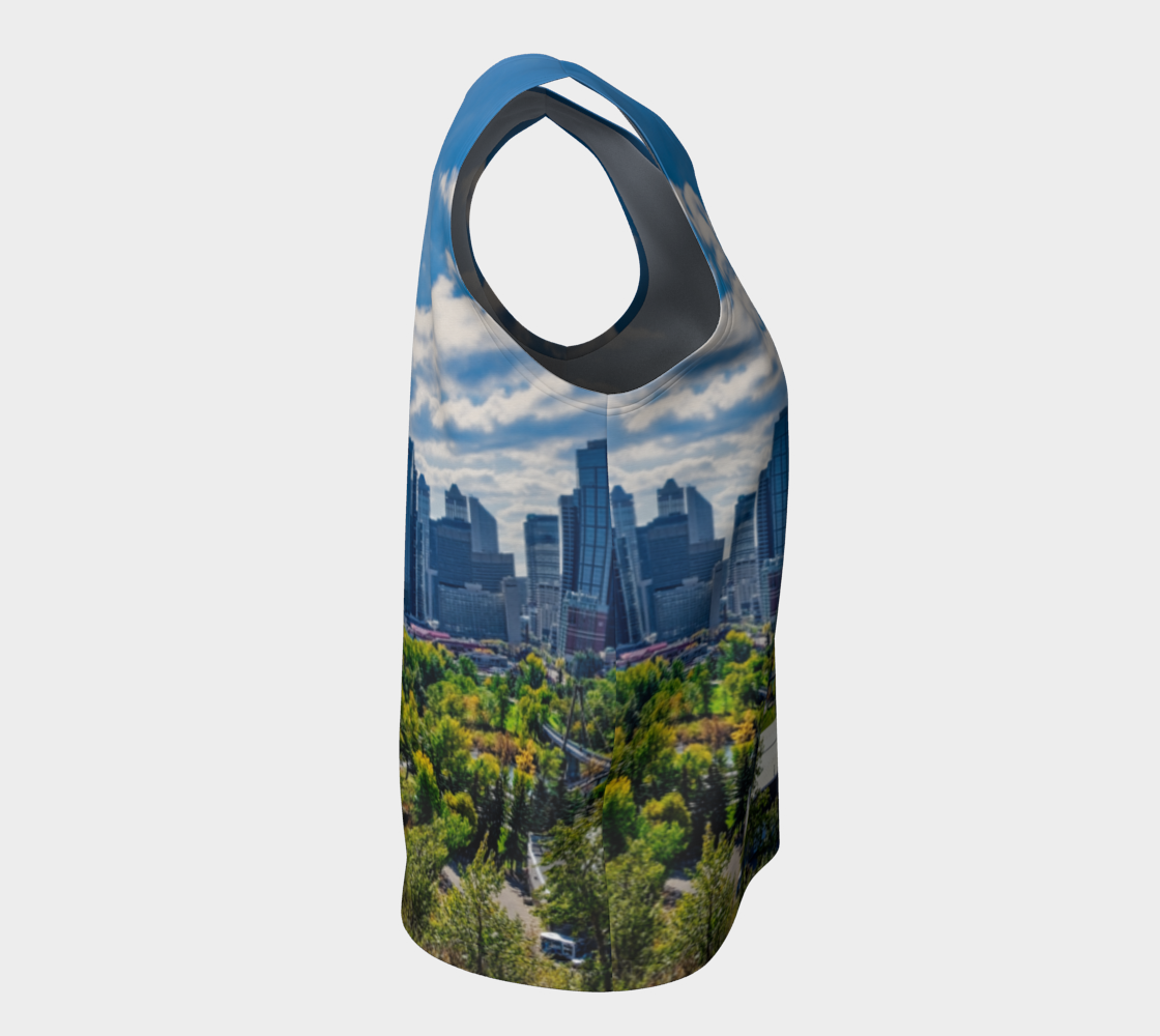 Women's Loose Regular Tank Top - Downtown Calgary McHugh Bluff Fall