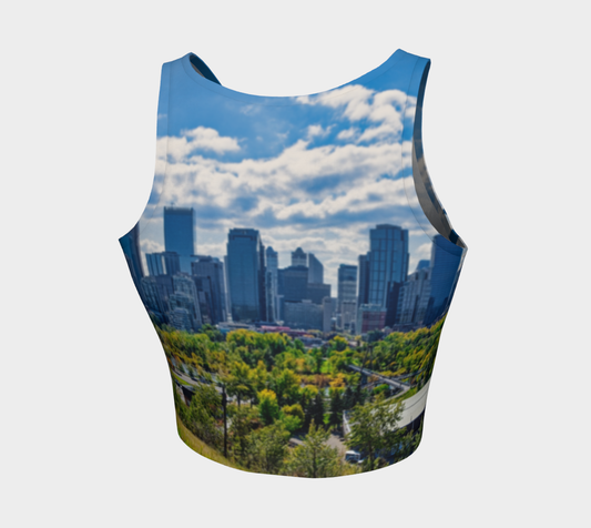 Women's Athletic Crop Top - Downtown Calgary McHugh Bluff Fall