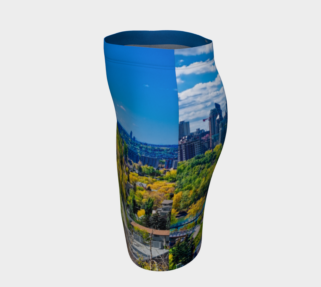 Women's FItted Skirt - Bow River Peace Bridge McHugh Bluff Fall HDR