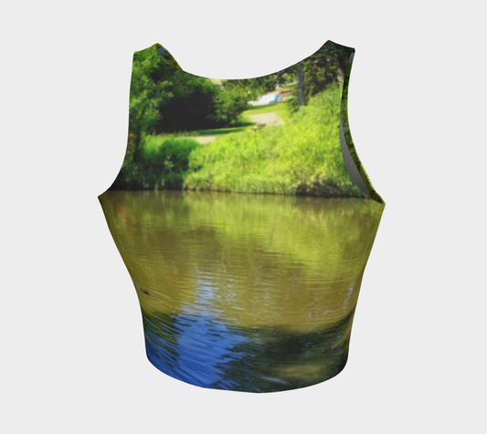 Women's Athletic Crop Top - Confederation Park Pond