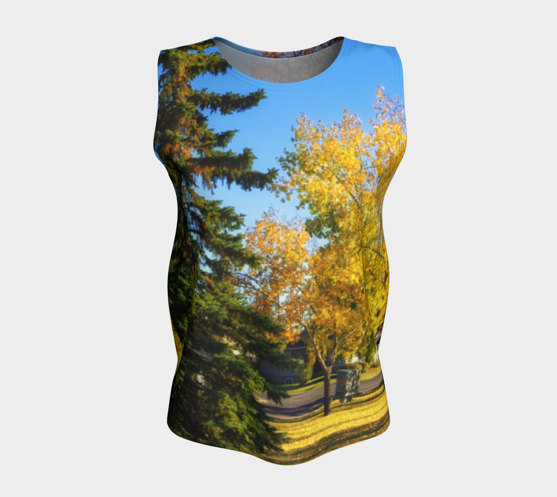 Women's All-Over Loose Regular Tank Top - Calgary in the Fall