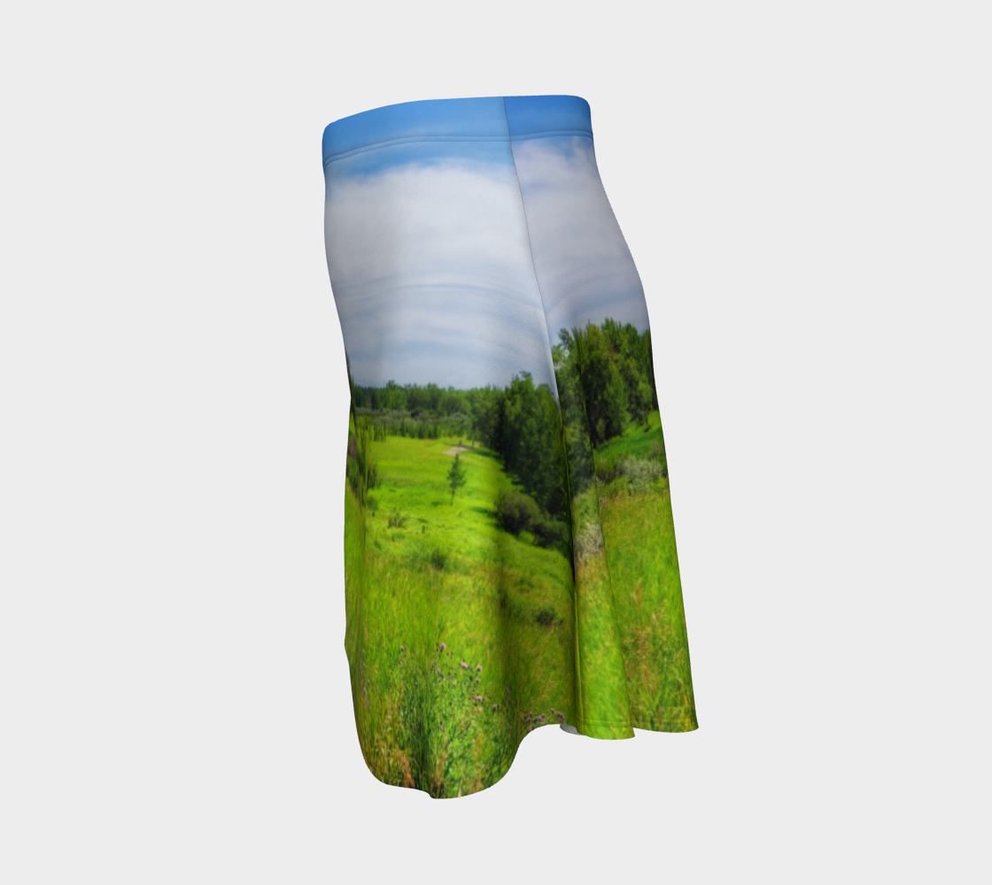 Women's Flare Skirt - Fish Creek Park Votier's Flats Meadow