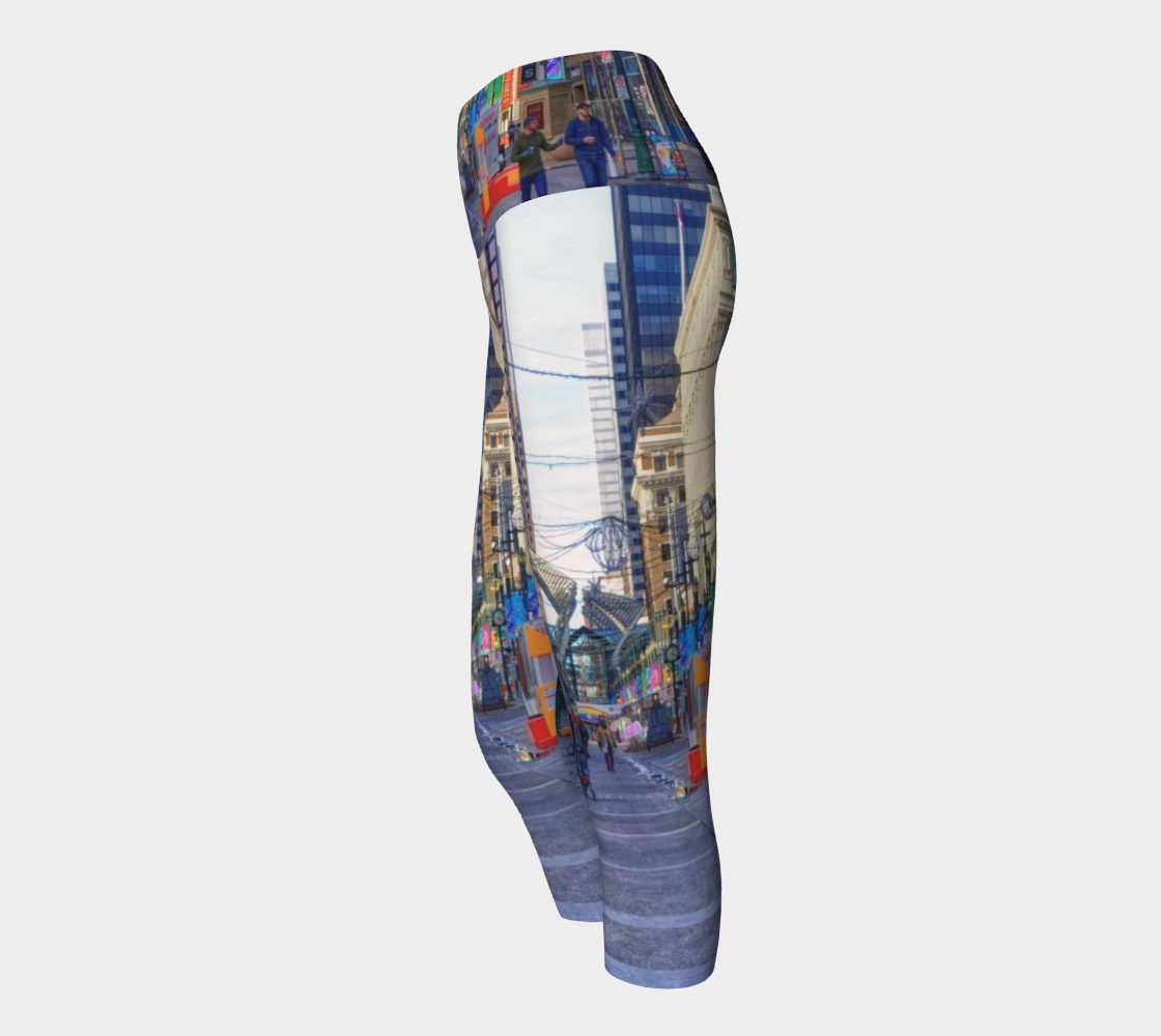 Women's Yoga Capris - Downtown Calgary Stephen Avenue