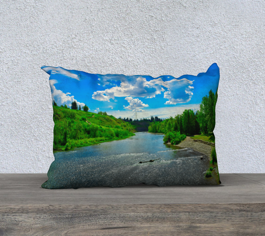 20x14 Pillow Case - Elbow River Sandy Beach Park