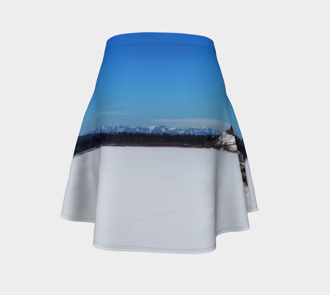 Women's Flare Skirt - Glenmore Reservoir Winter