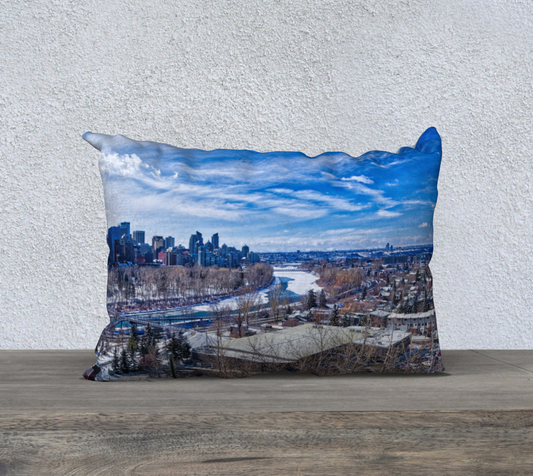 20x14 Pillow Case - McHugh Bluff Winter HDR