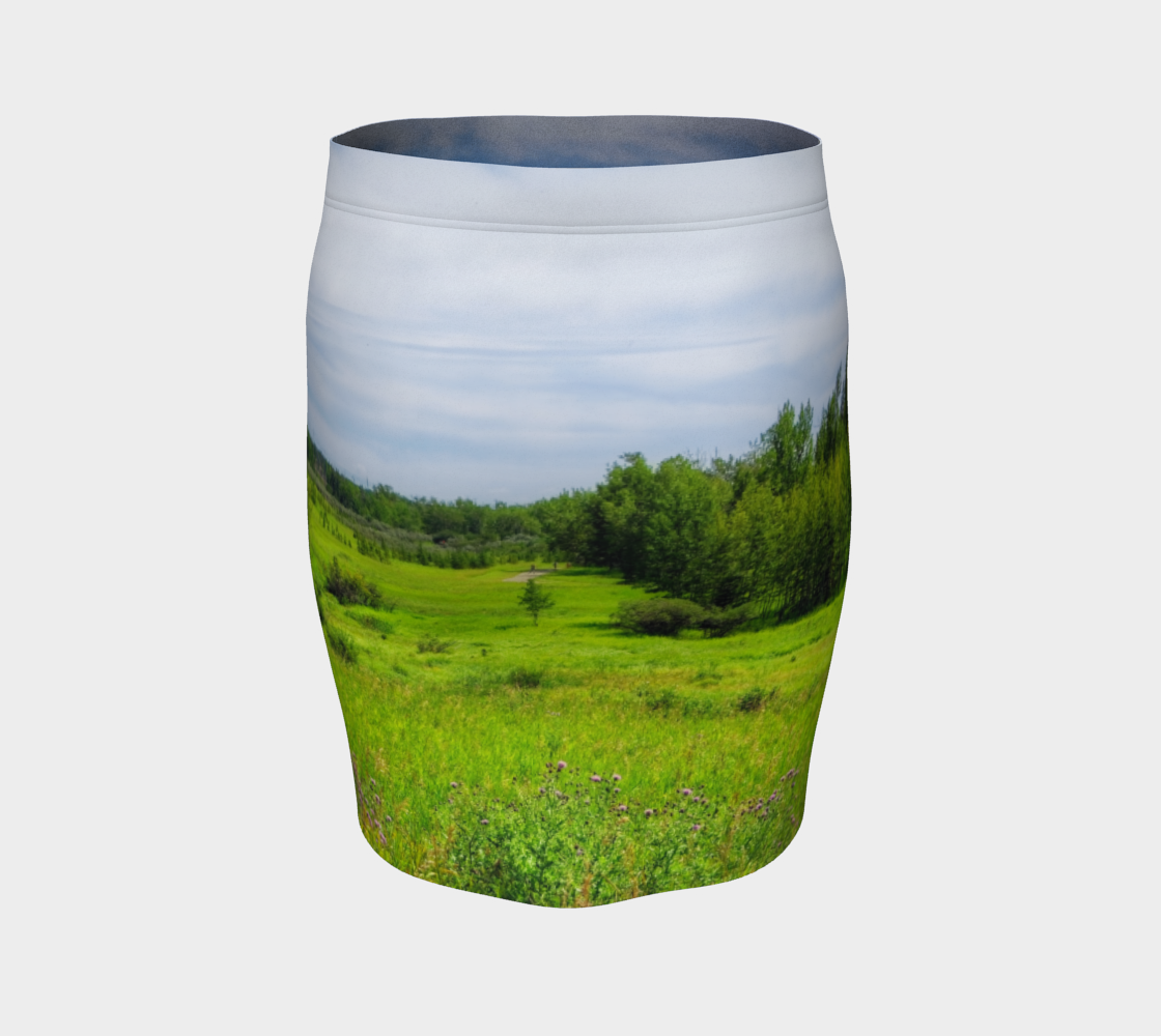 Women's Fitted Skirt - Fish Creek Park Votier's Flats Meadow