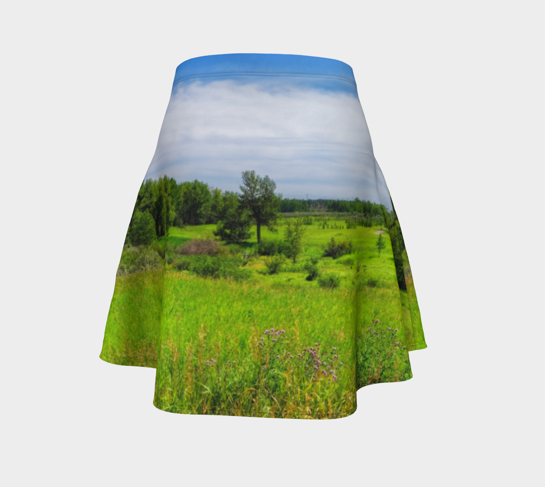 Women's Flare Skirt - Fish Creek Park Votier's Flats Meadow