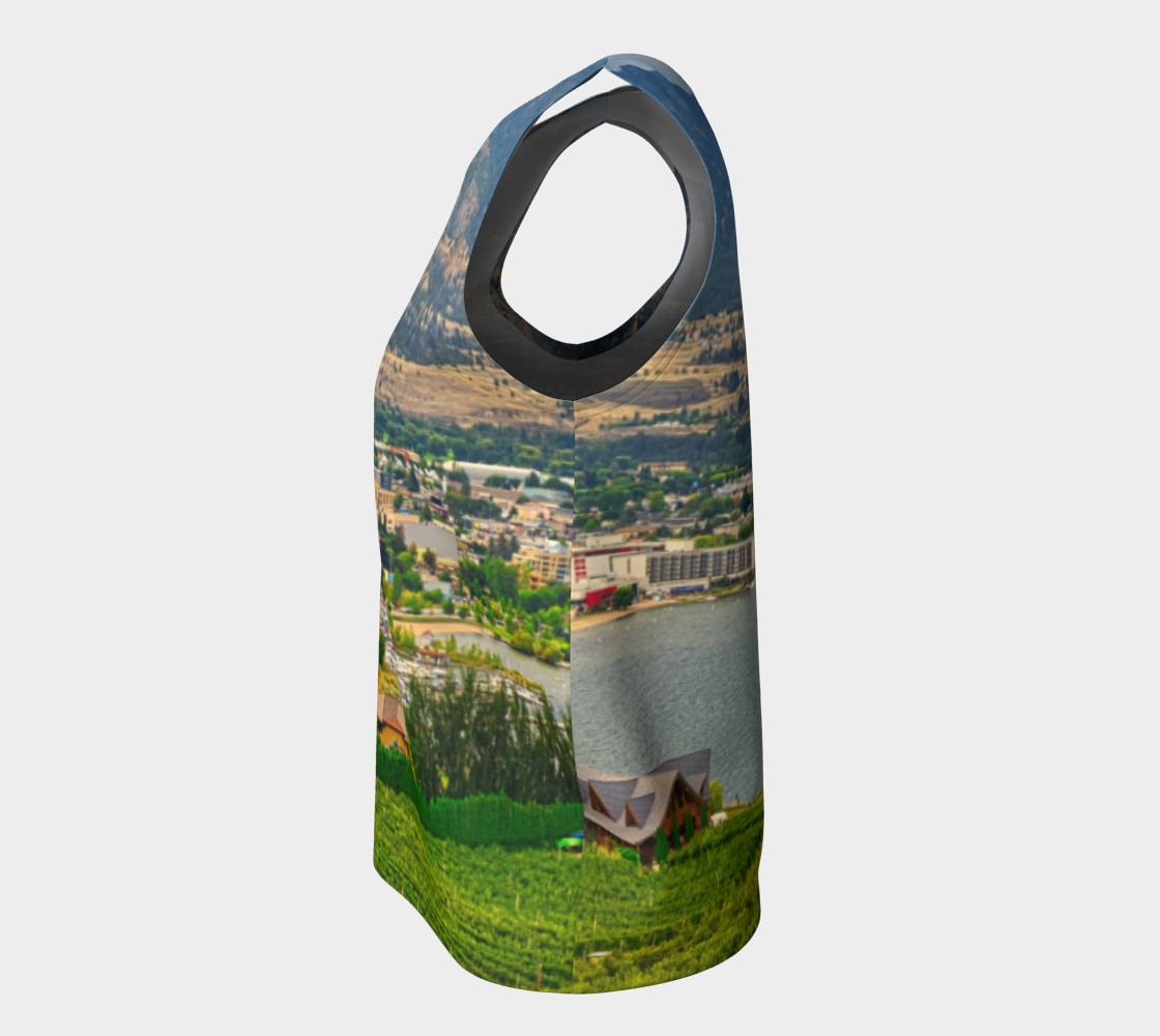 Women's All-Over Loose Long Tank Top - Penticton Munson Mountain