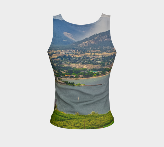 Women's All-Over Fitted Regular Tank Top - Penticton Munson Mountain