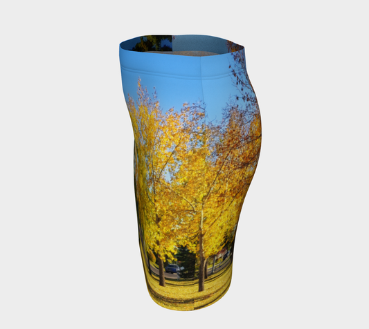 Women's Fitted Skirt - Calgary in the Fall