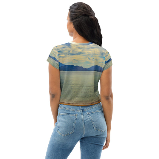 All-Over Print Crop Tee - Penticton Skaha Lake