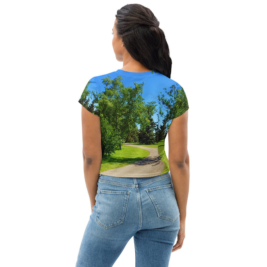 All-Over Print Crop Tee - Calgary in the Summer