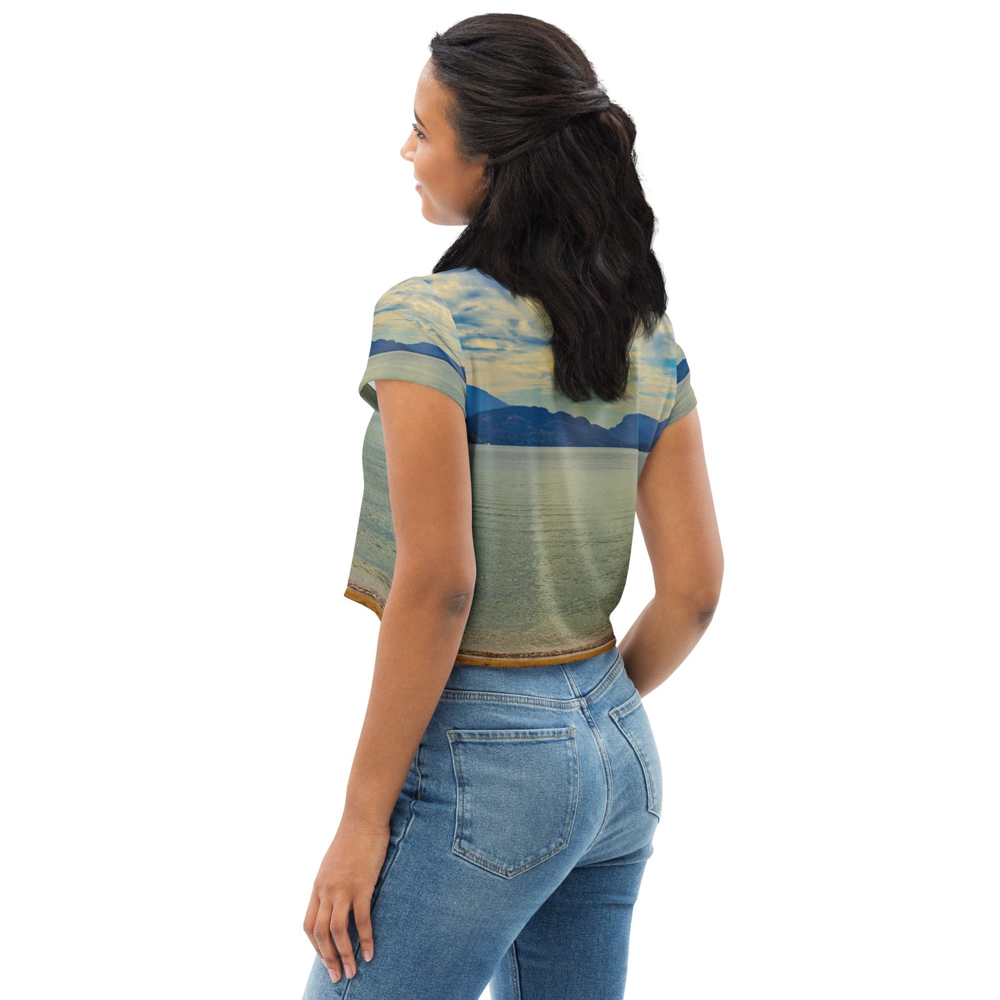 All-Over Print Crop Tee - Penticton Skaha Lake
