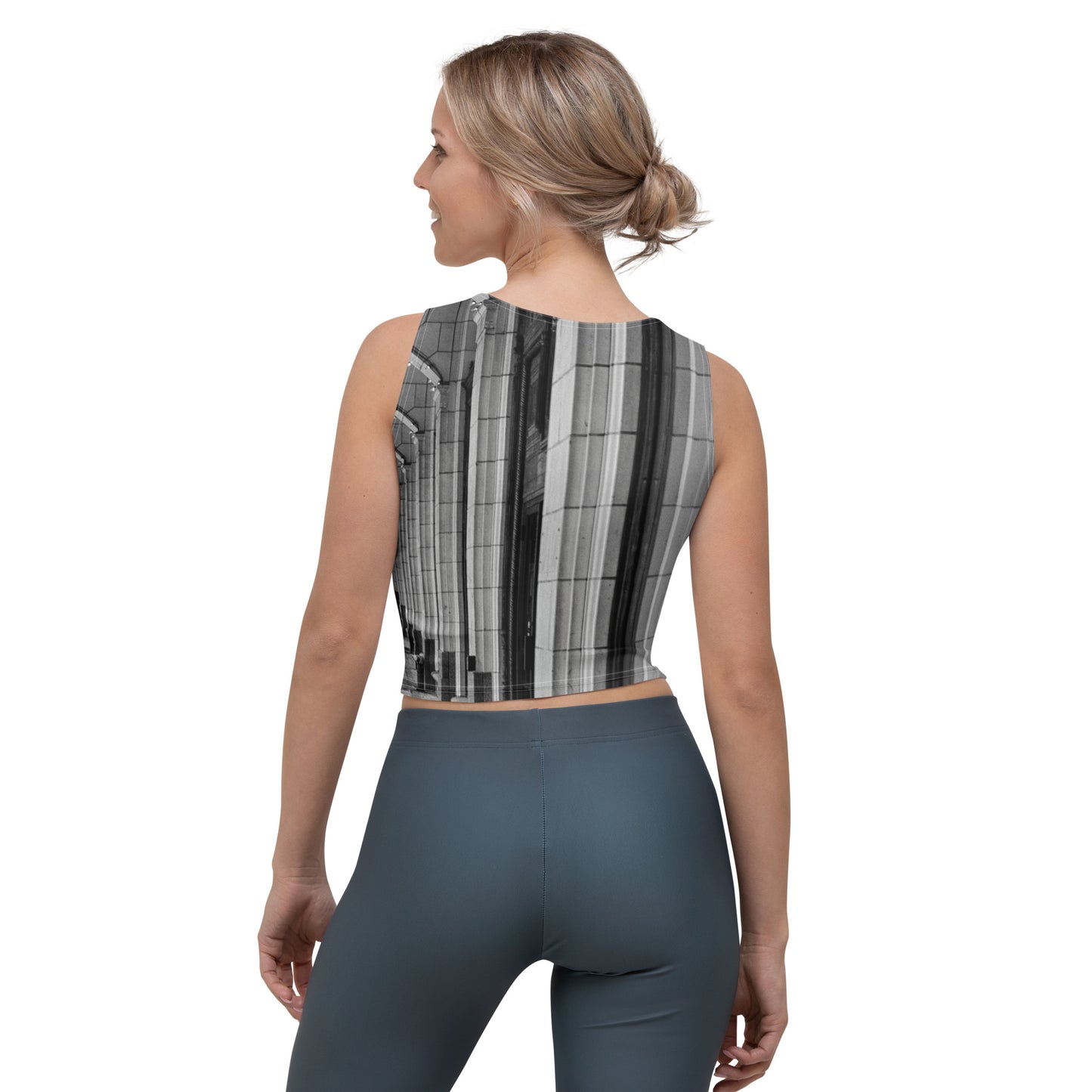 All-Over Crop Top - Downtown Calgary Hudson's Bay Black and White