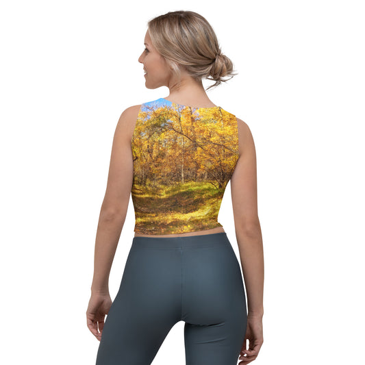 All-Over Crop Top - Carburn Park Fall Colours