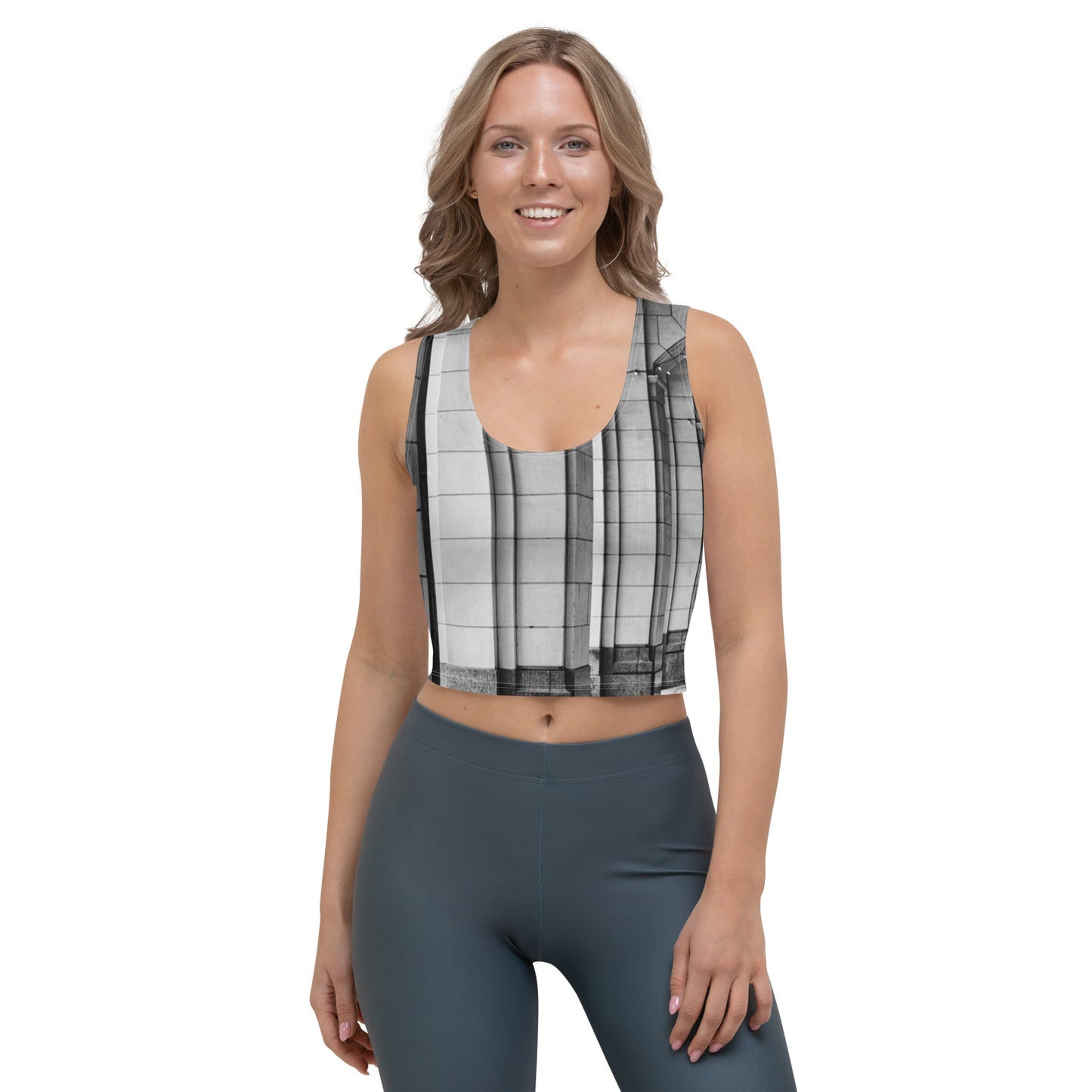 All-Over Crop Top - Downtown Calgary Hudson's Bay Black and White