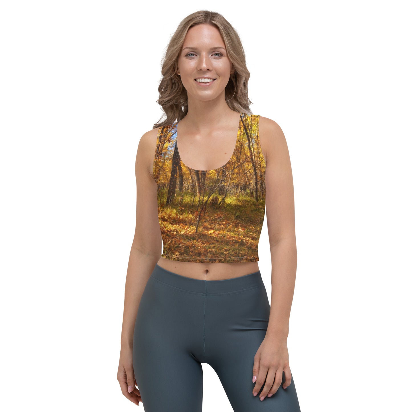 All-Over Crop Top - Carburn Park Fall Colours