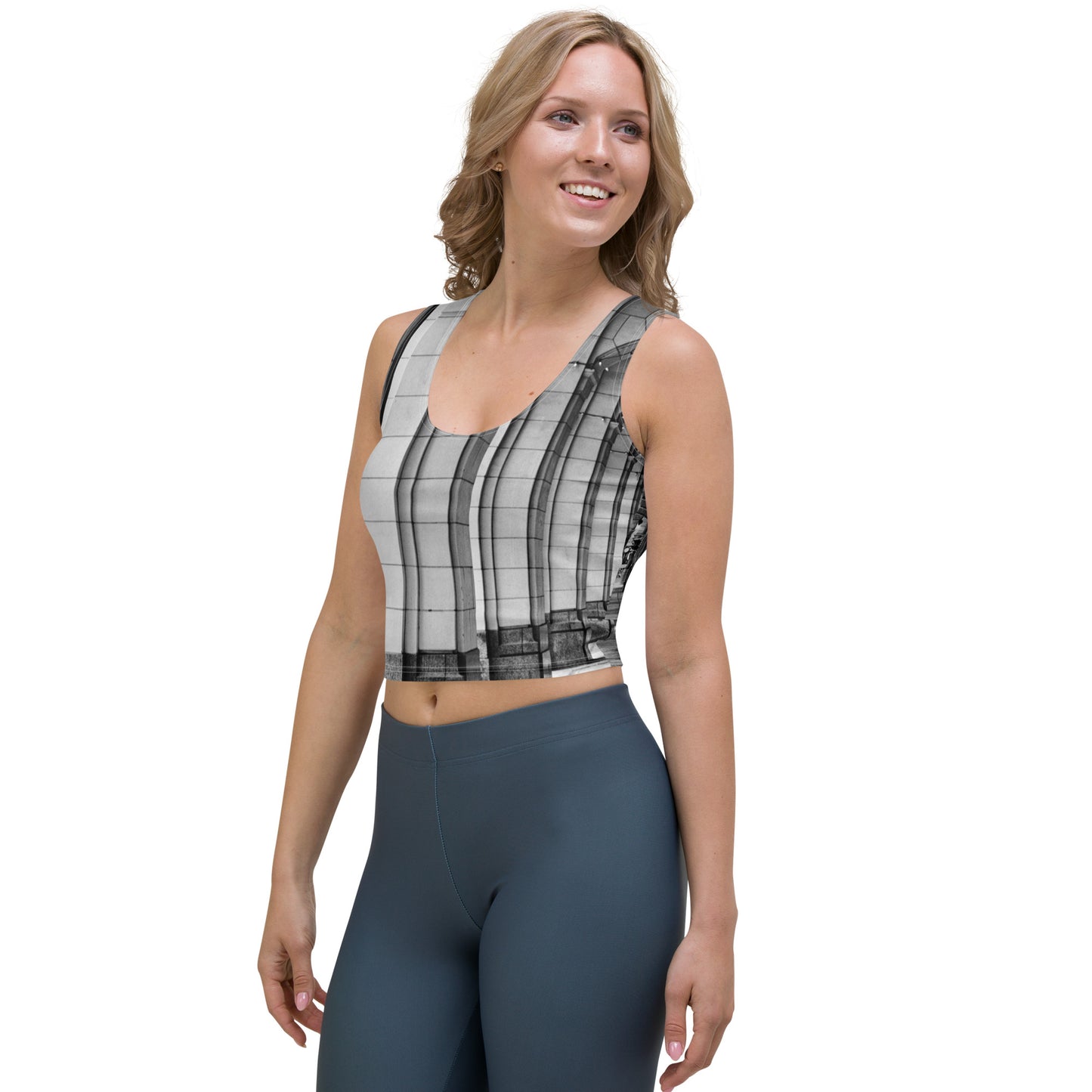 All-Over Crop Top - Downtown Calgary Hudson's Bay Black and White