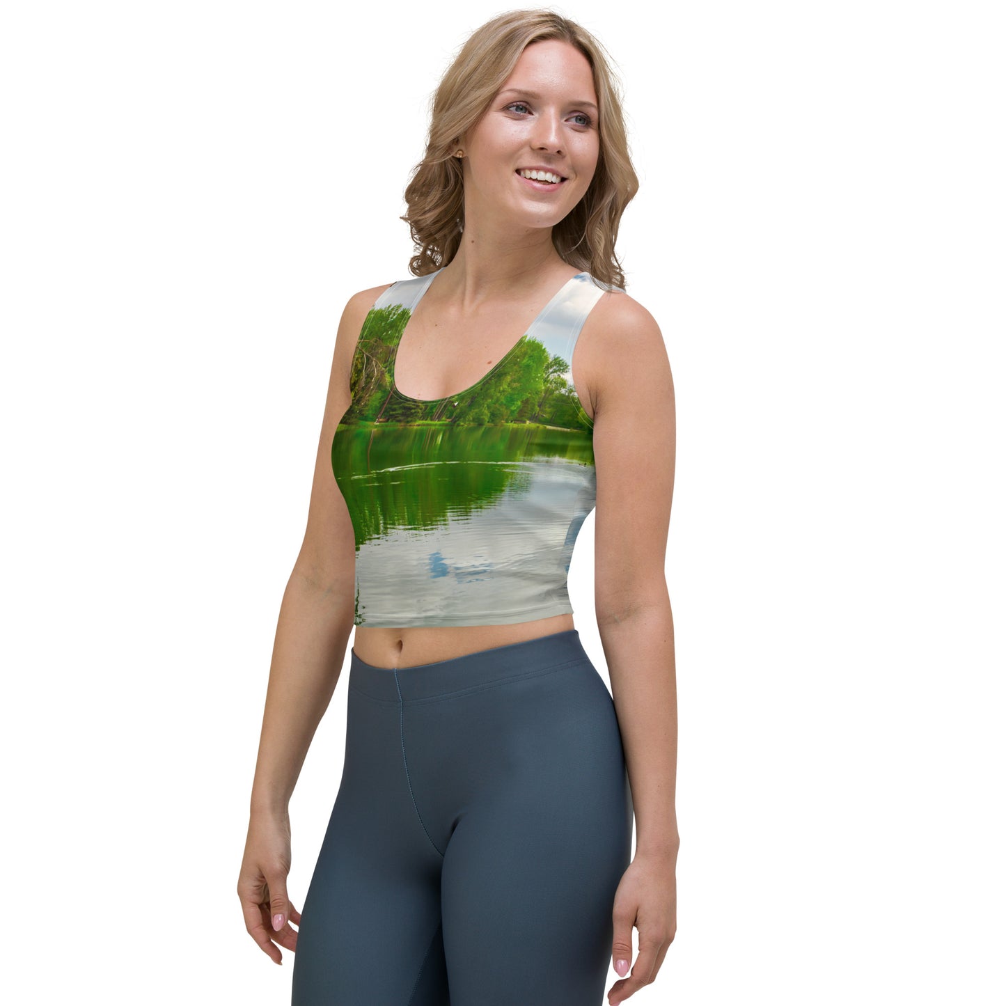All-Over Crop Top - Bowness Park Lagoon