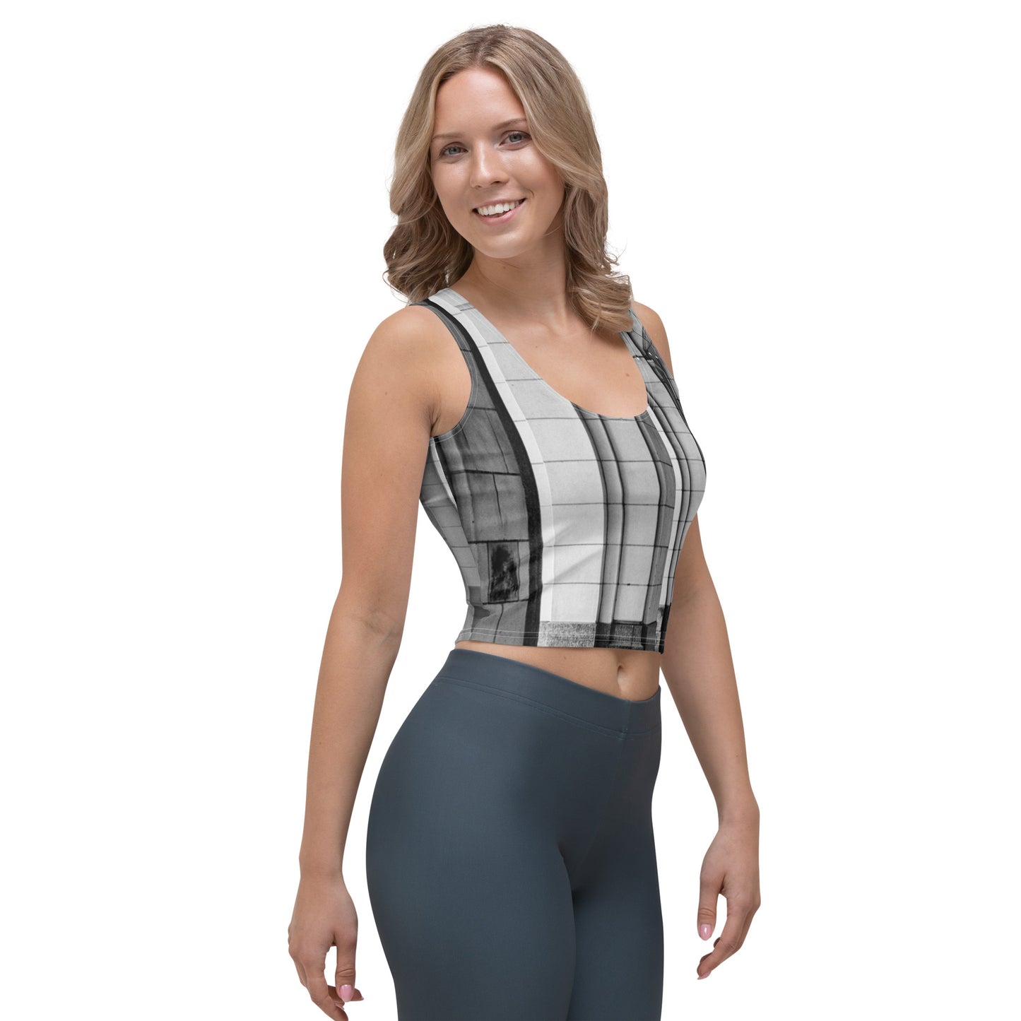 All-Over Crop Top - Downtown Calgary Hudson's Bay Black and White