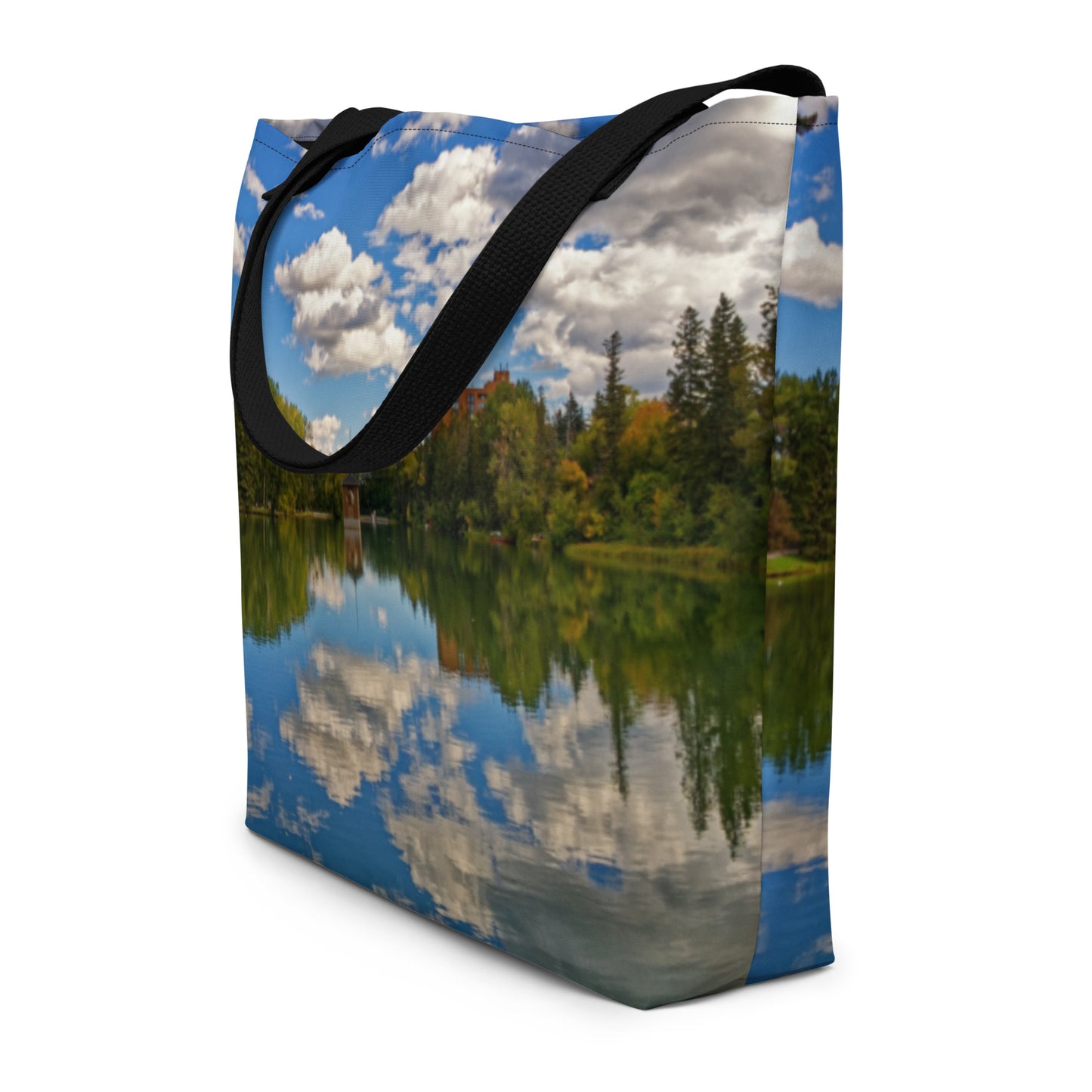 All-Over Print Large Tote Bag - Bowness Park Lagoon