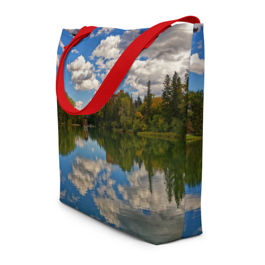 All-Over Print Large Tote Bag - Bowness Park Lagoon