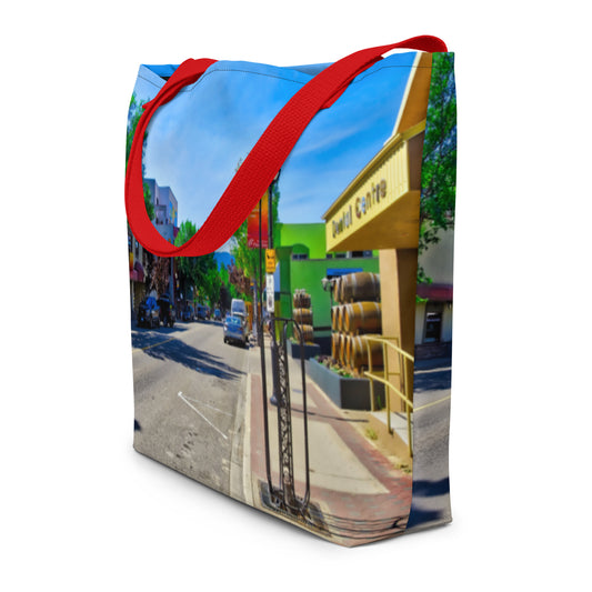 All-Over Print Large Tote Bag - Penticton Front Street HDR