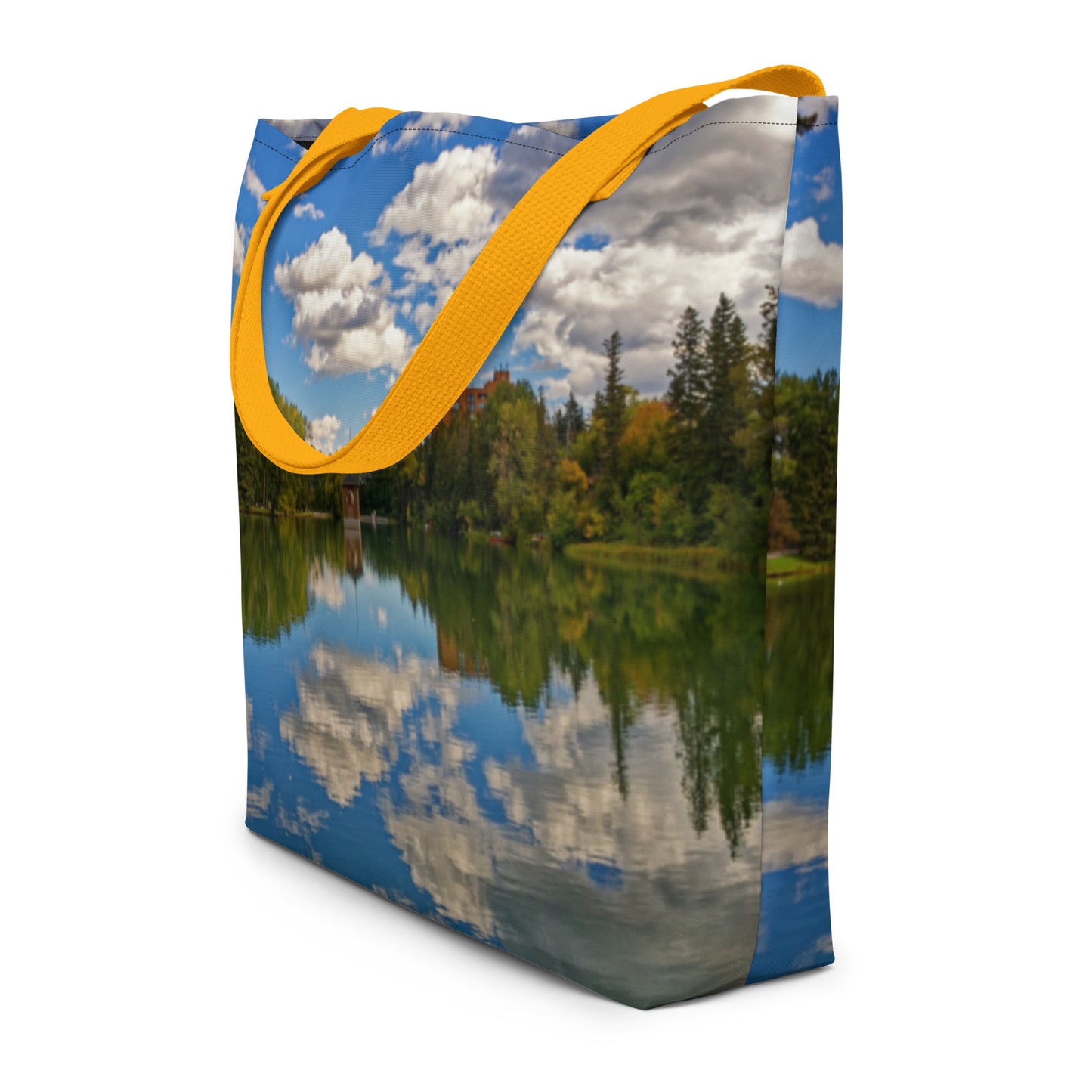 All-Over Print Large Tote Bag - Bowness Park Lagoon