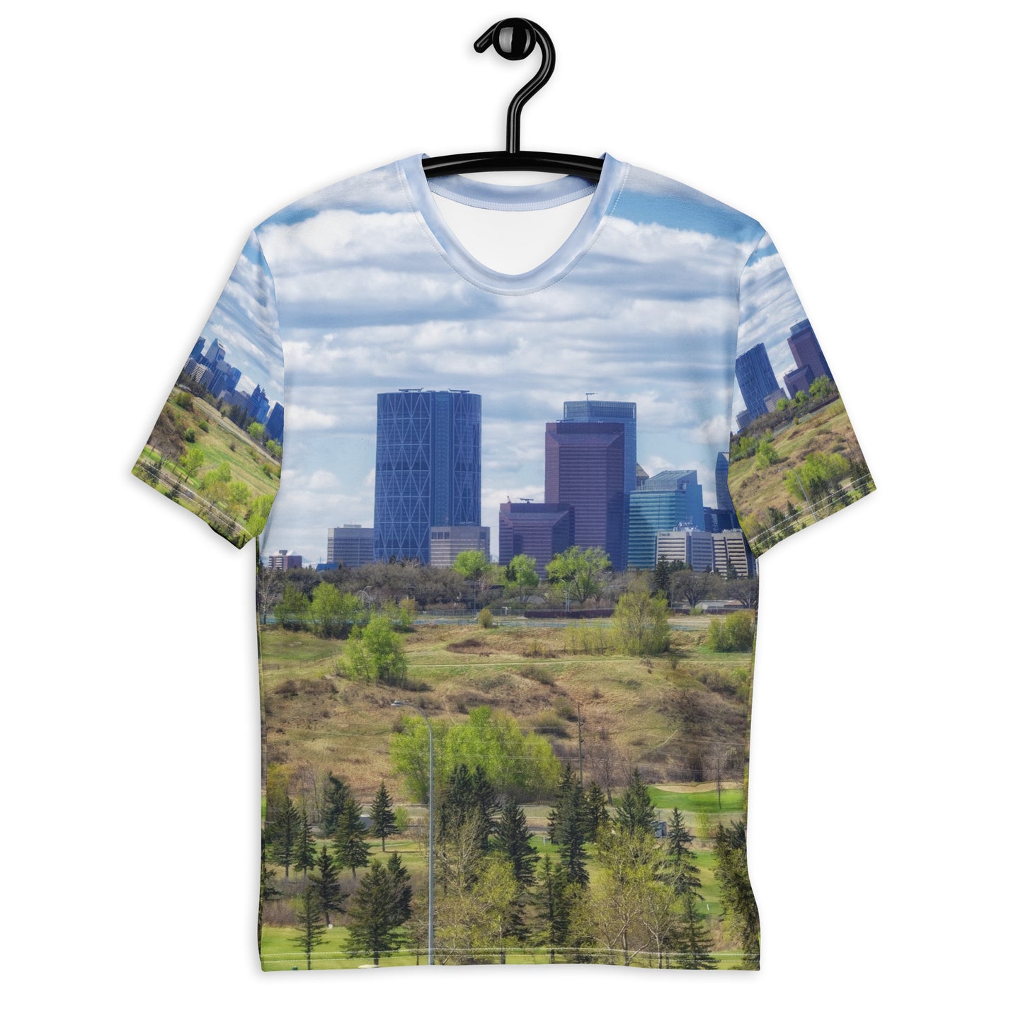 Men's All-Over T-Shirt - Downtown Calgary Skyline Vista Heights