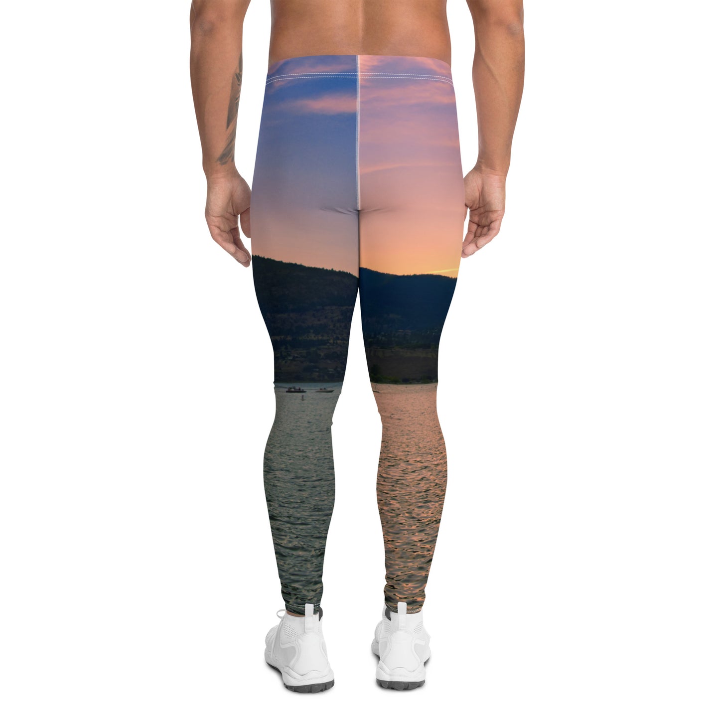 Men's Leggings - Penticton Okanagan Lake Sunset