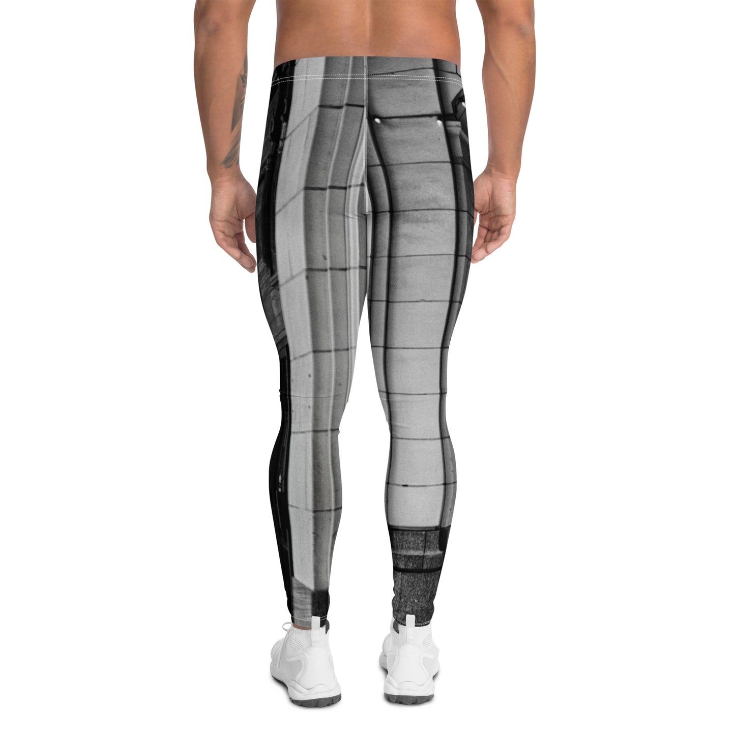 Men's Leggings - Downtown Calgary Hudson's Bay Sidewalk Black and White